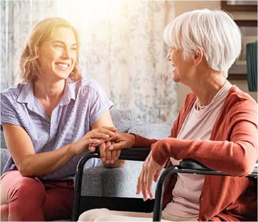 woman with old lady